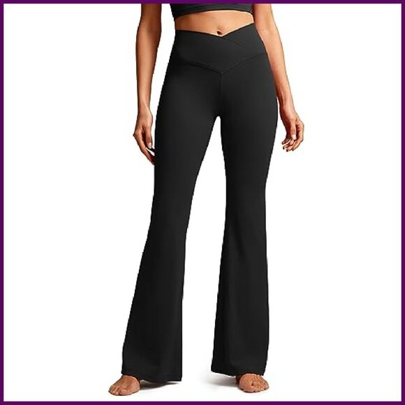 High Waist V Cross Bootcut Yoga Pants 33" Inseam Butterluxe Fabric - Picture 2 of 5